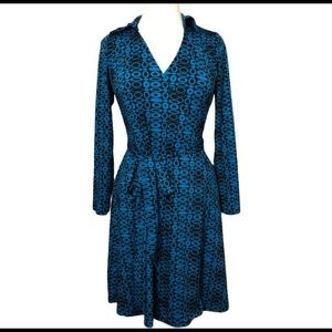 Jessica Geometric Print Wrap Dress